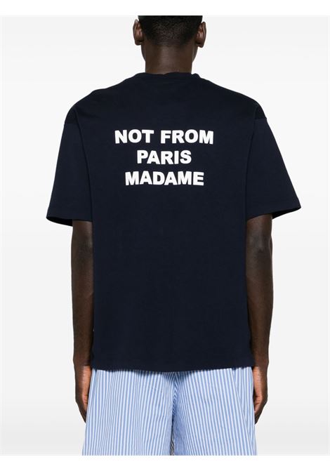 T-shirt le t-shirt slogan in blu Drole de monsieur - uomo DROLE DE MONSIEUR | PERMTS203CO002NY